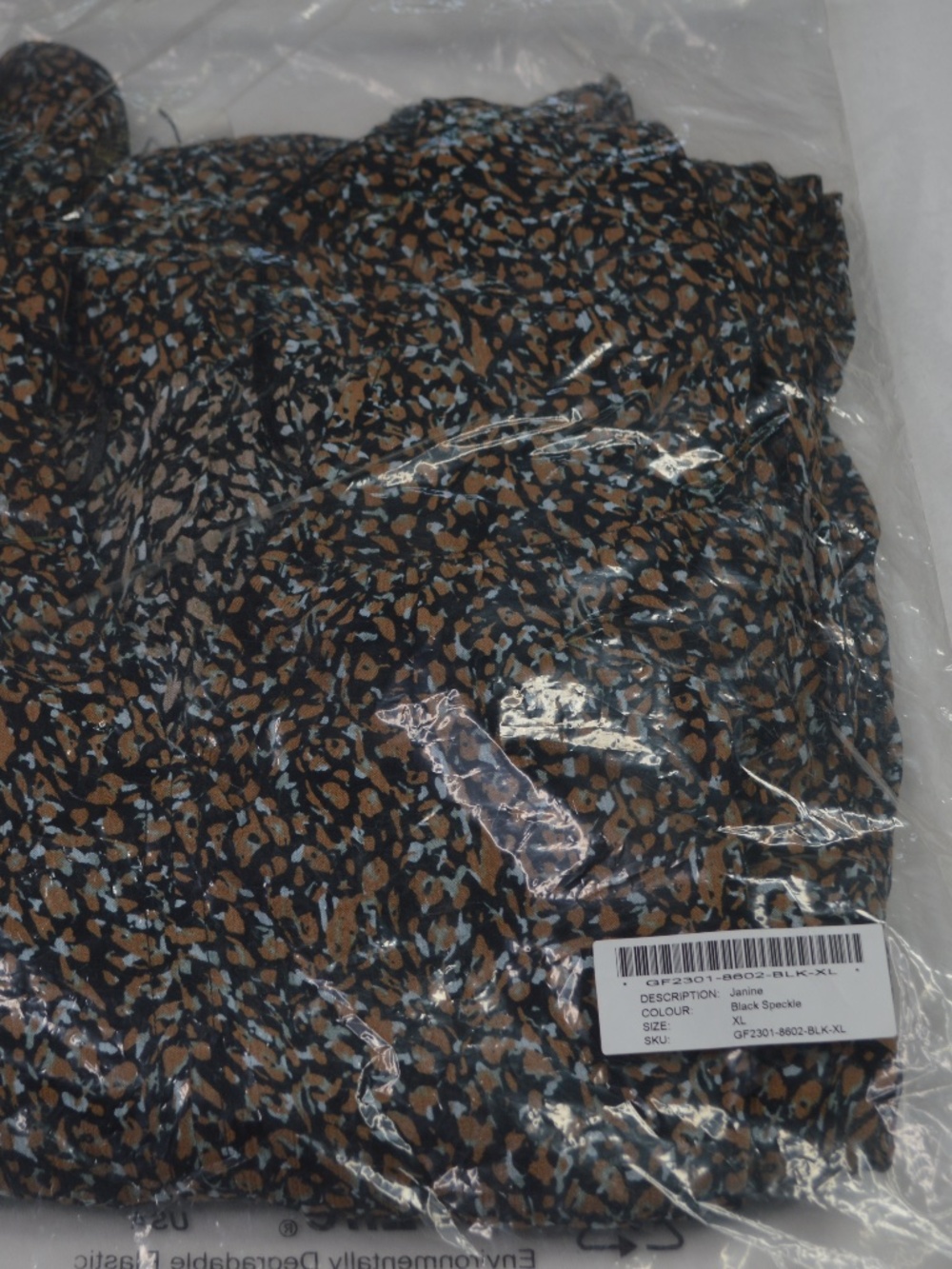 NWT Gentle Fawn Janine Black Speckle Maxi Dress Size XL